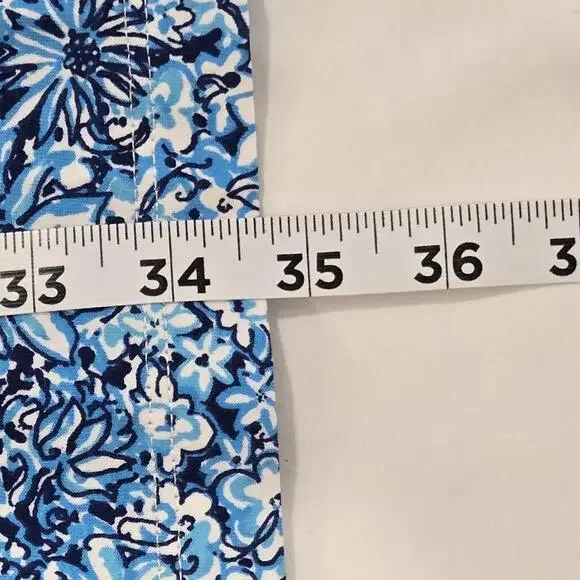 Lilly Pulitzer Dress Blue Blooming Together Flowers Size XS - Picture 6 of 9